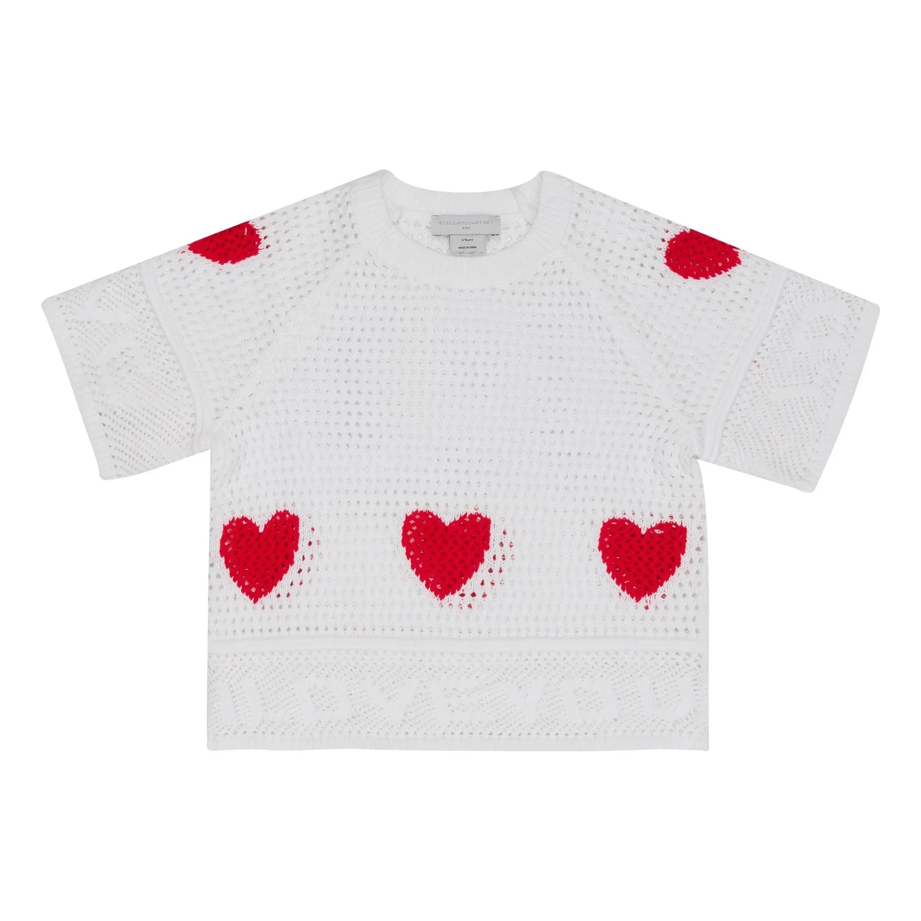 Stella McCartney Kids - Herz-Pullover | Weiß