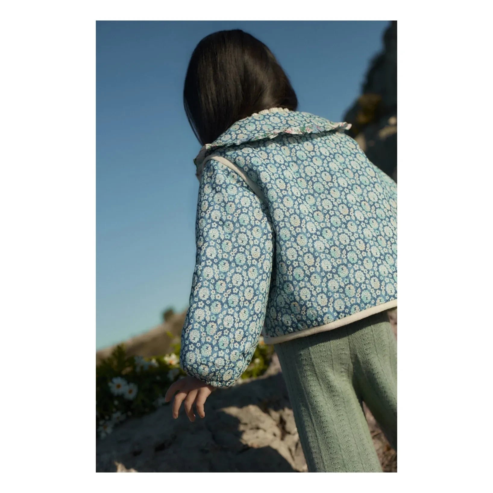 Louise Misha - Agara Patchwork Organik Pamuk Ceket | Mavi