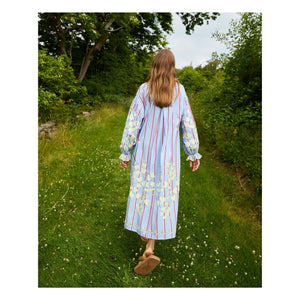 SISSEL EDELBO - Elisabeth Gestreiftes Kleid | Blau