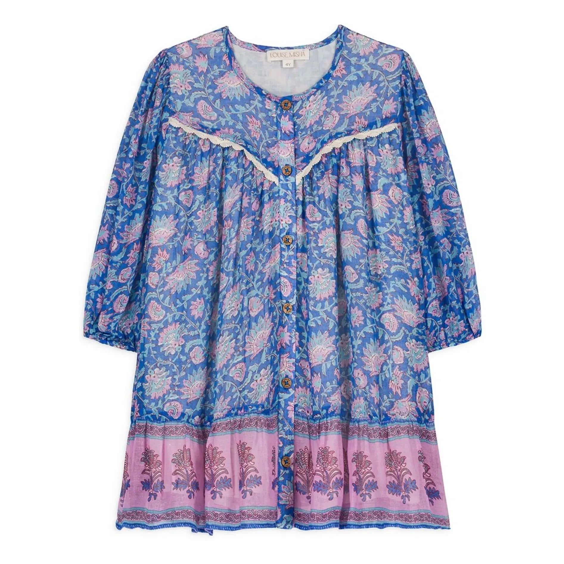 Louise Misha - Conny Kleid aus Bio-Baumwolle | Blau
