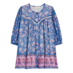 Louise Misha - Conny Kleid aus Bio-Baumwolle | Blau