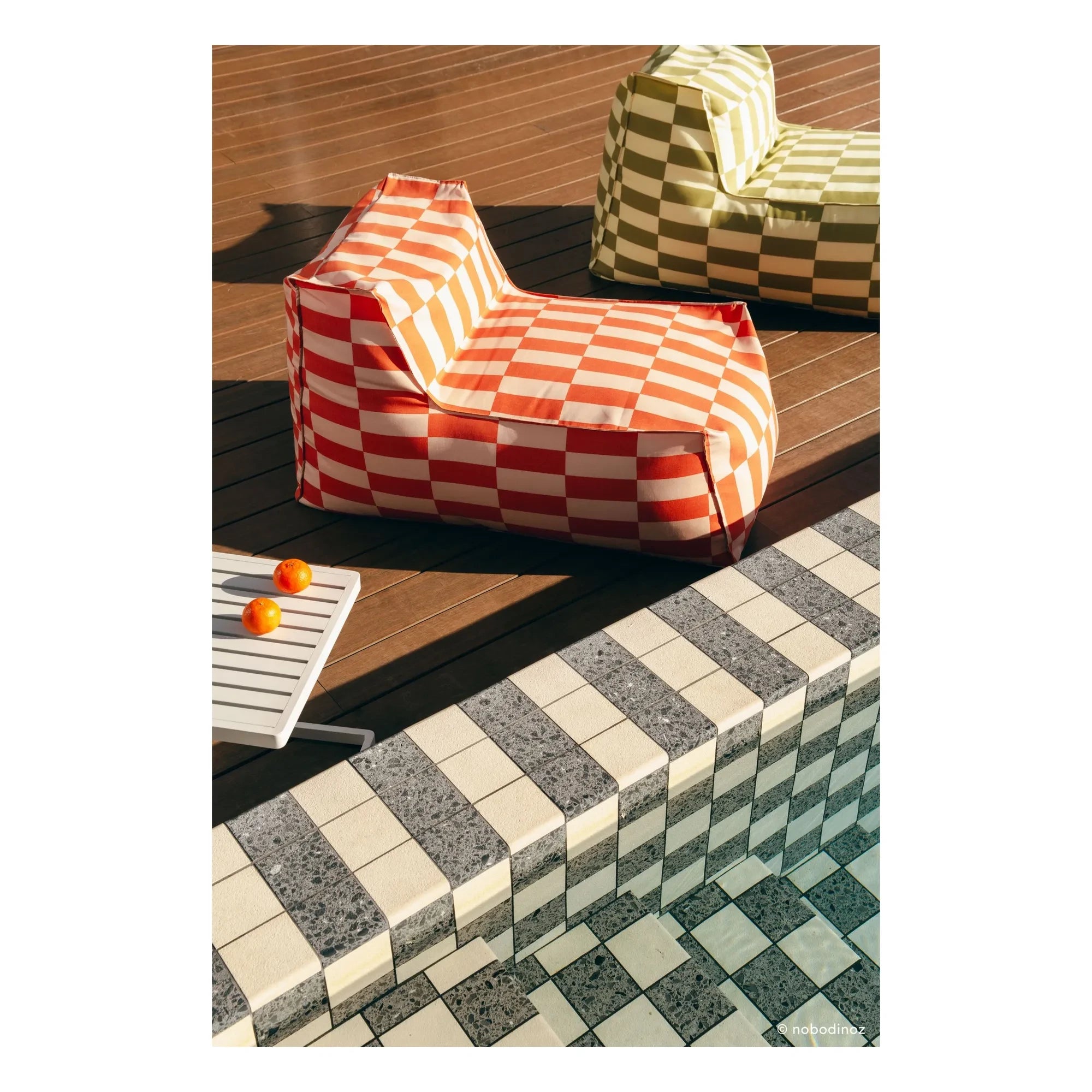 Nobodinoz - Matteo Tiles Outdoor-Langhocker | Grün