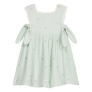 Louise Misha - Aloisa Fleurie Latzkleid | Mandelgrün