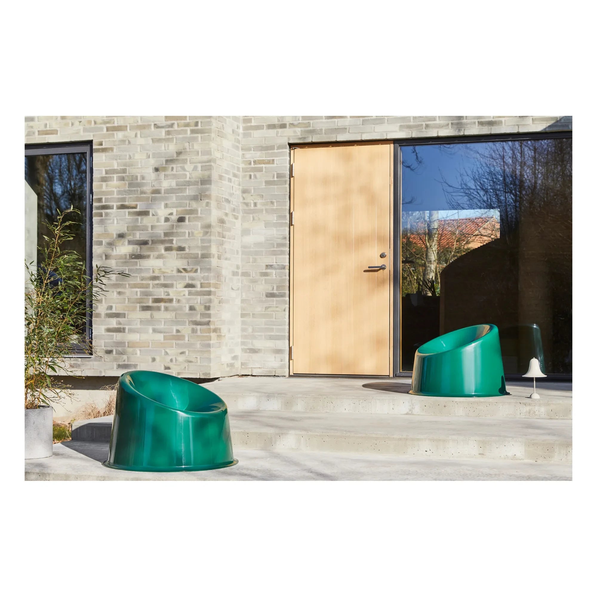 Verpan - Panto Pop Outdoor Lounge Sessel | Dunkelgrün