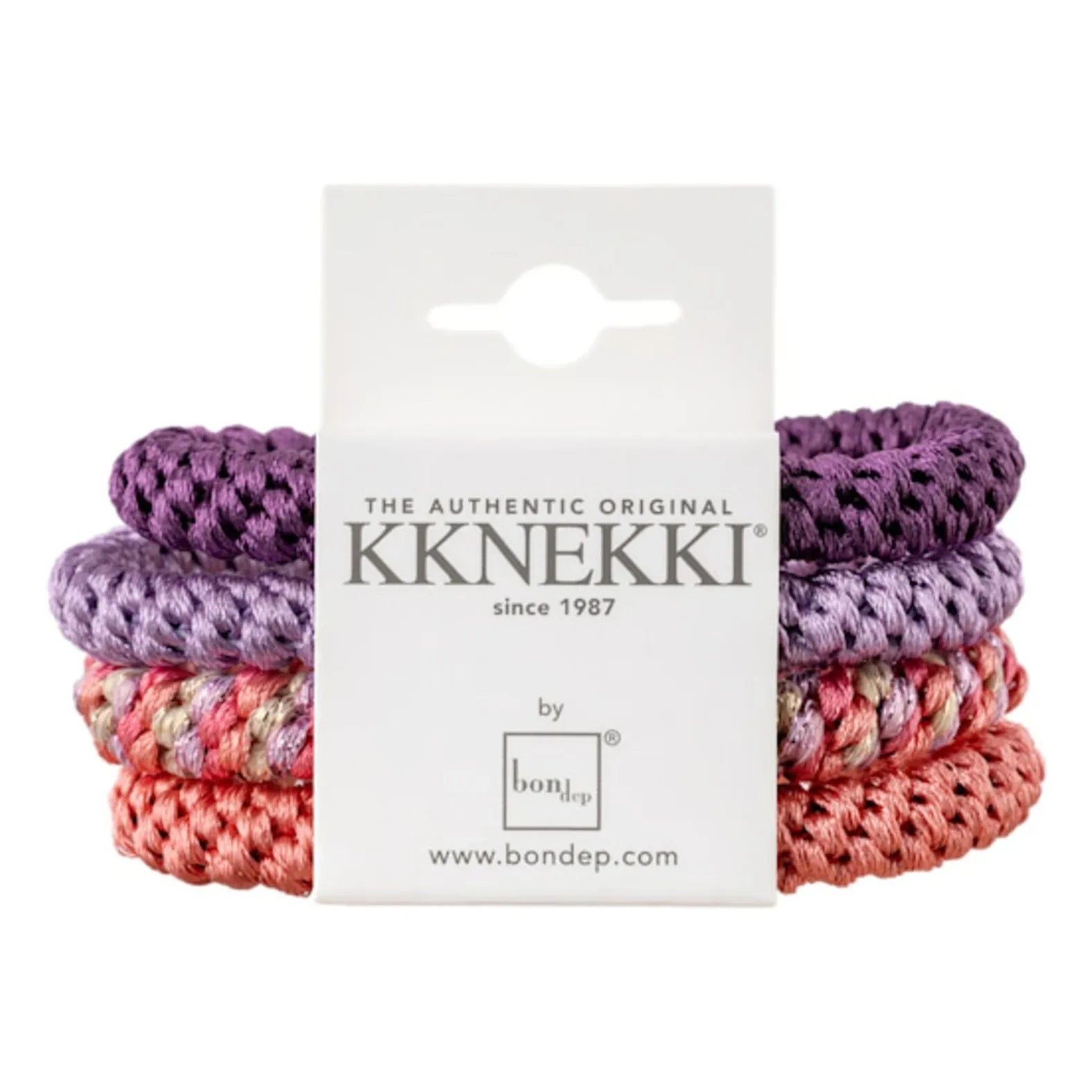 Bon Dep - 4er-Pack Kknekki Scrunchie Set | Lila