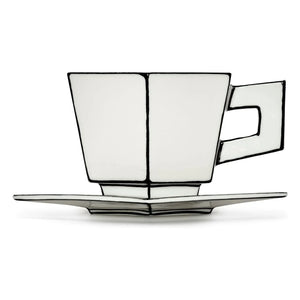 Serax - Annabet Philips Tassen- und Untertassenset - 2er-Set | Noir/Blanc