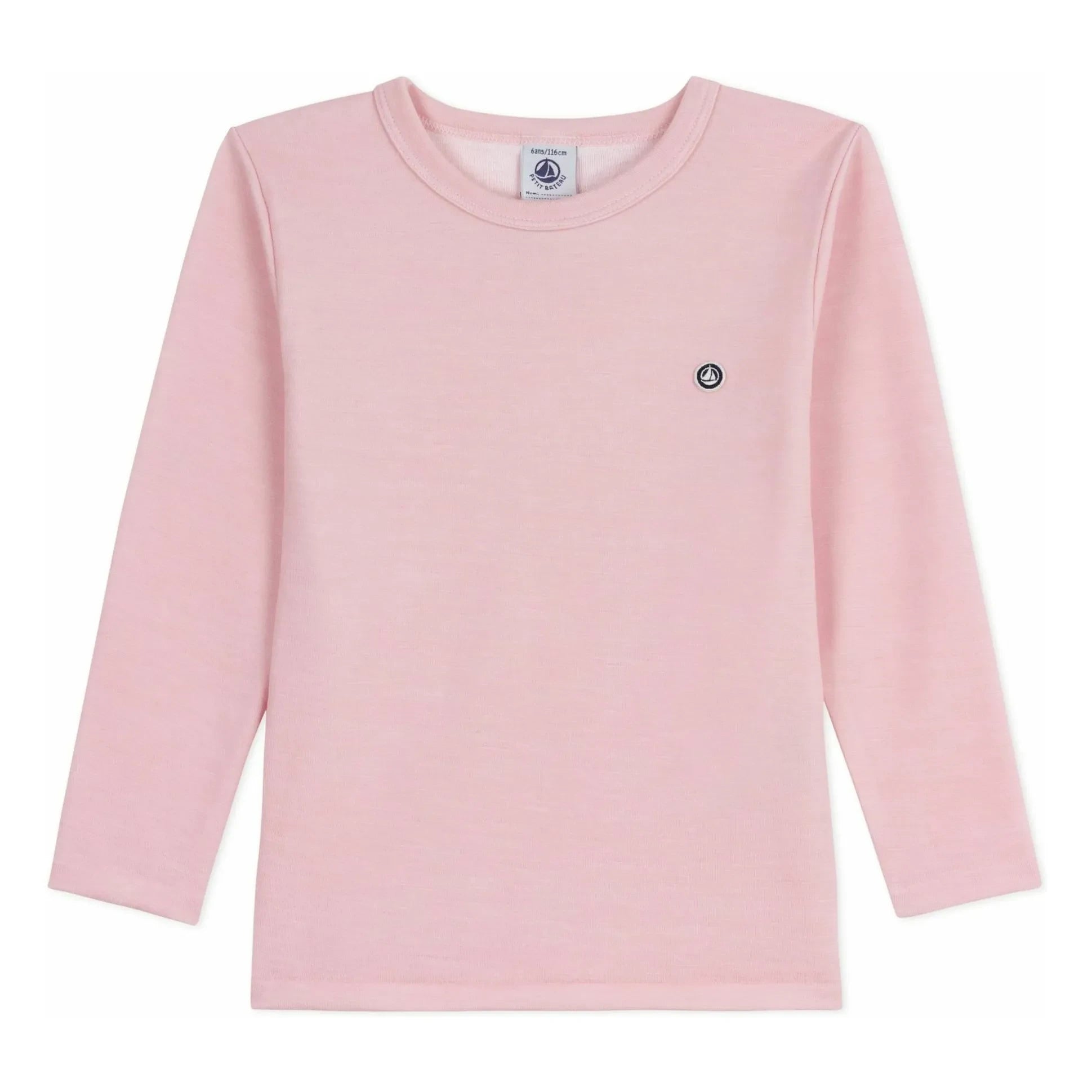 Petit Bateau - Uni Logo Yün Tişört | Pembe