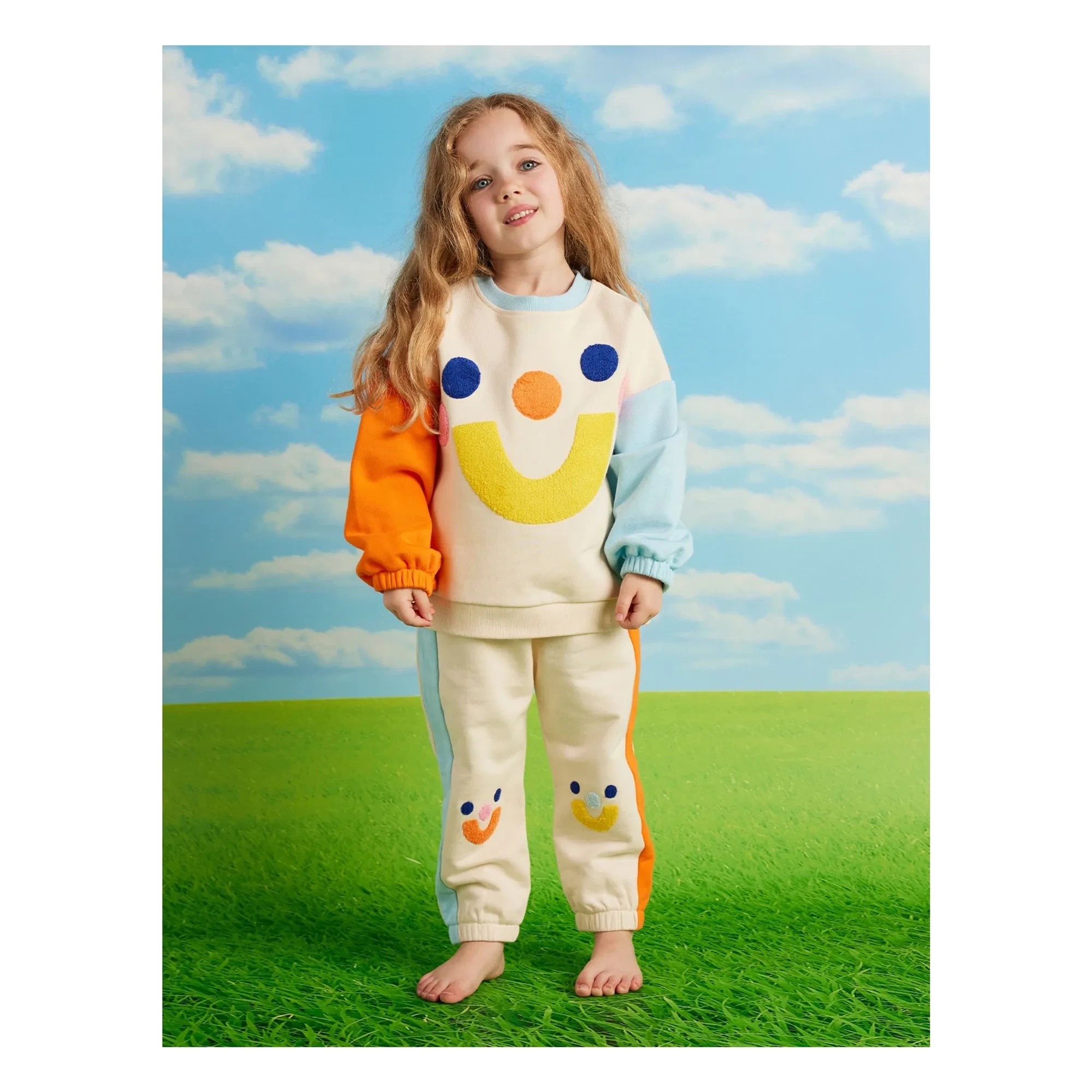 Halcyon Nights - Colorblock Smile Jogger | Creme