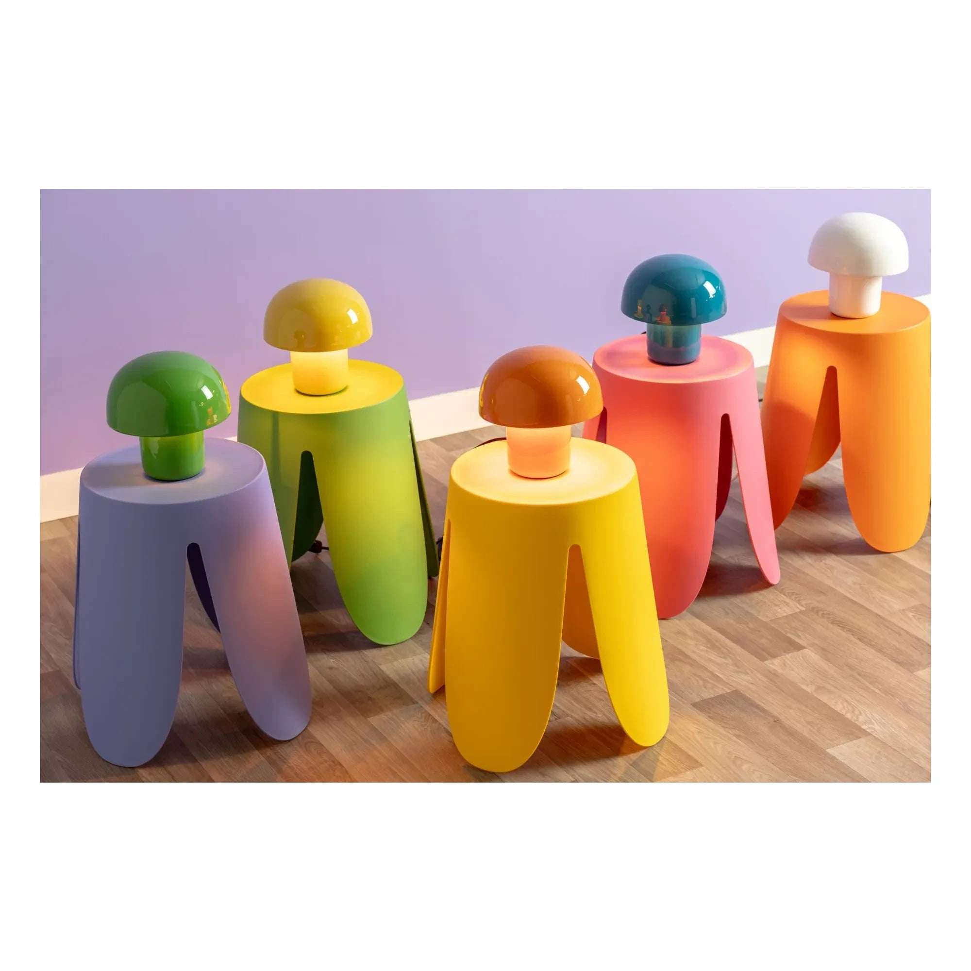 Present Time - Mini Fat Mushroom Tischlampe | Elektrisches Blau