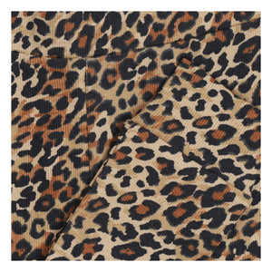 Tumble N'Dry – Cedro Leopard Leggings aus Bio-Baumwollcord | Braun