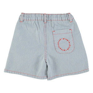 Piupiuchick - Gestreifte Jeansshorts | Blau