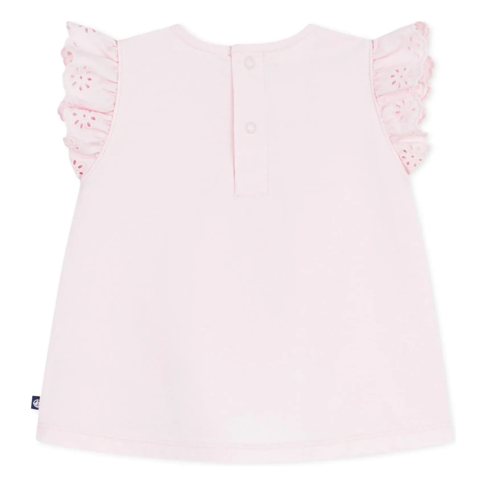 Petit Bateau – T-Shirt mit Lochstickerei | Rosa