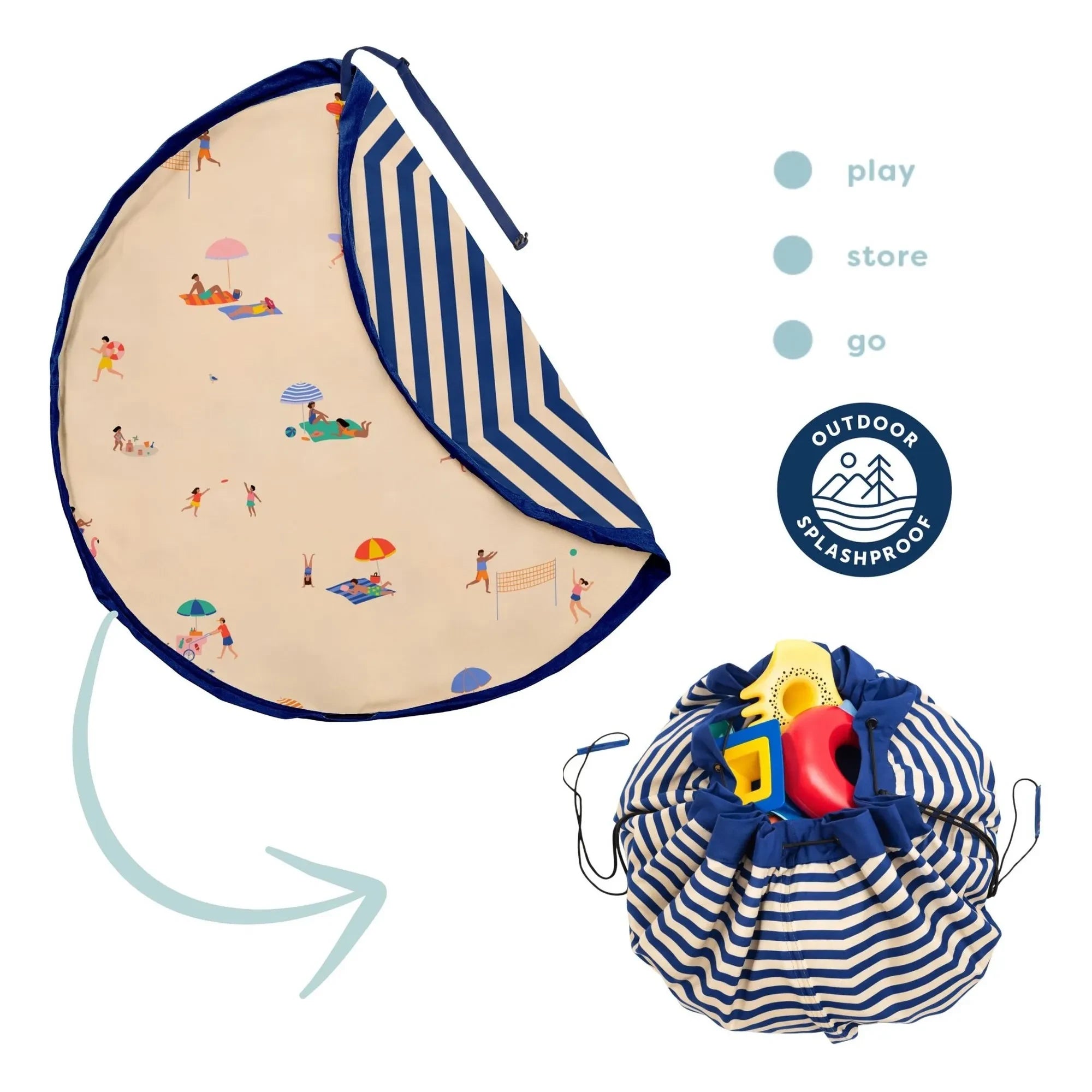 Play and Go - Noomad Outdoor-Spieltasche / Matte - Strand | Sand