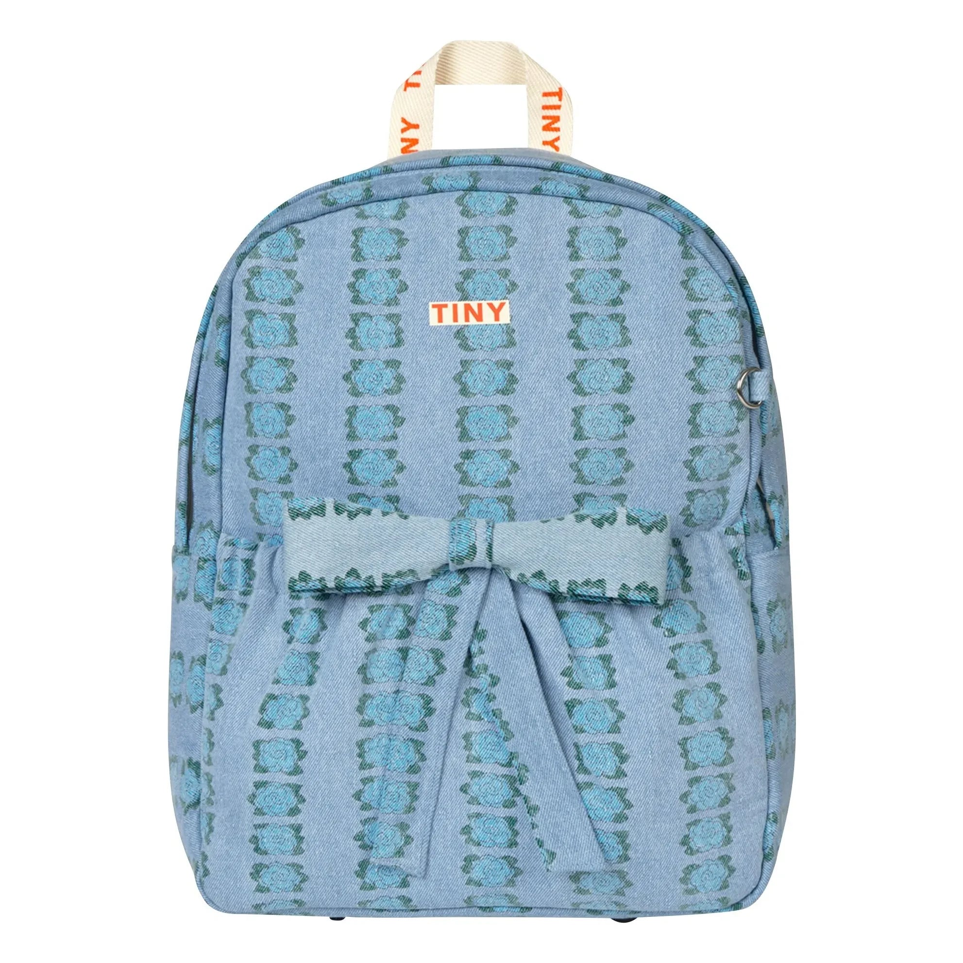 Tinycottons - Jeans-Blumen-Rucksack | Blau