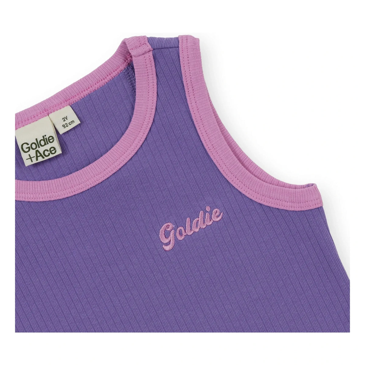 Goldie + Ace - Geripptes Tanktop mit Kontrastsaum | Lila