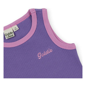 Goldie + Ace - Geripptes Tanktop mit Kontrastsaum | Lila