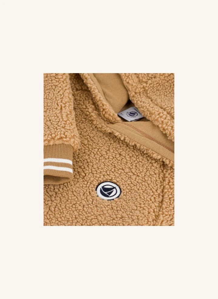 Petit Bateau - Sherpa tarzı sweatshirt | Camel