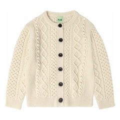 FUB - Aran Merinowoll-Cardigan | Ecru