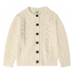 FUB - Aran Merinowoll-Cardigan | Ecru