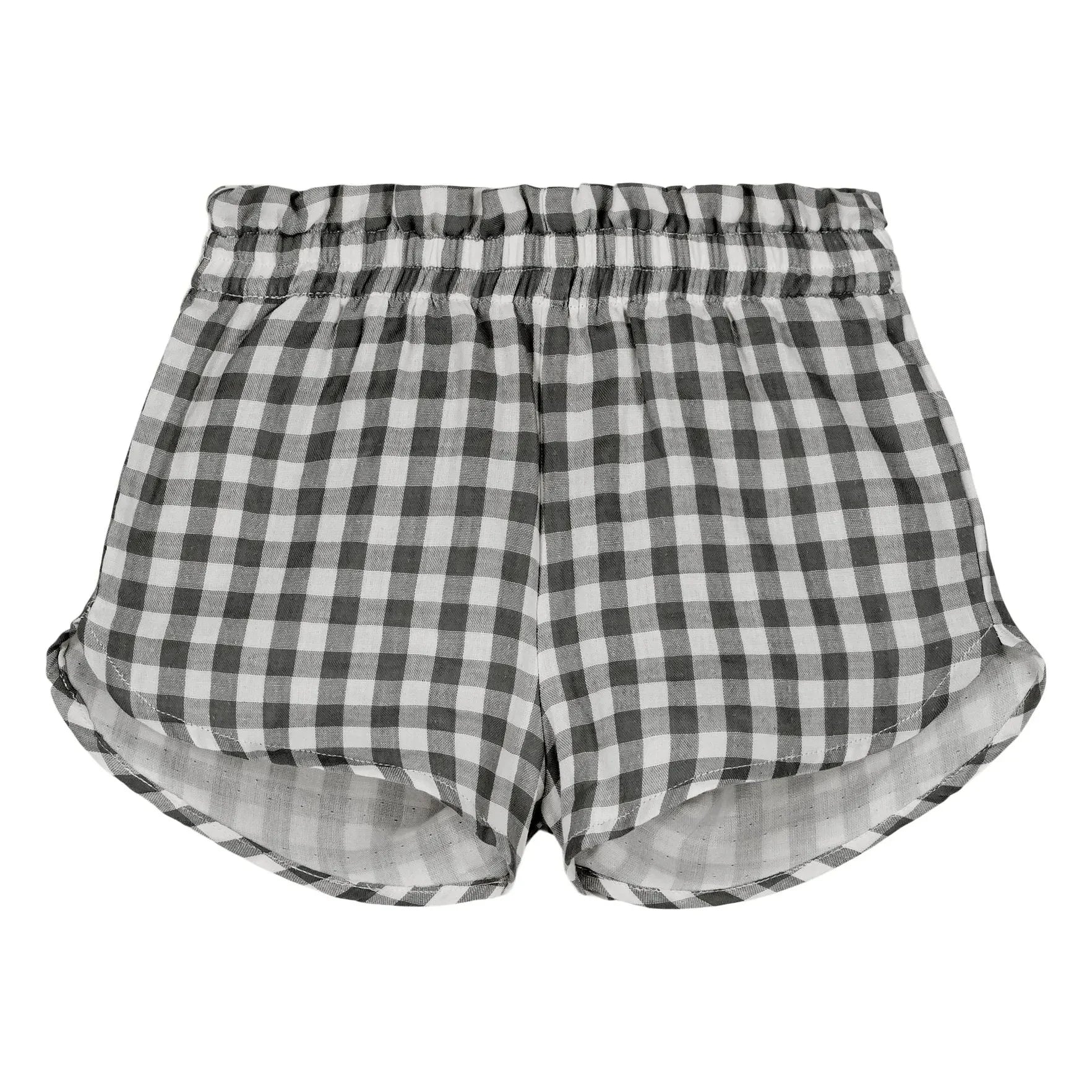 Studio Bohème - Georgette Gingham Bio-Baumwoll-Musselin-Shorts | Schwarz