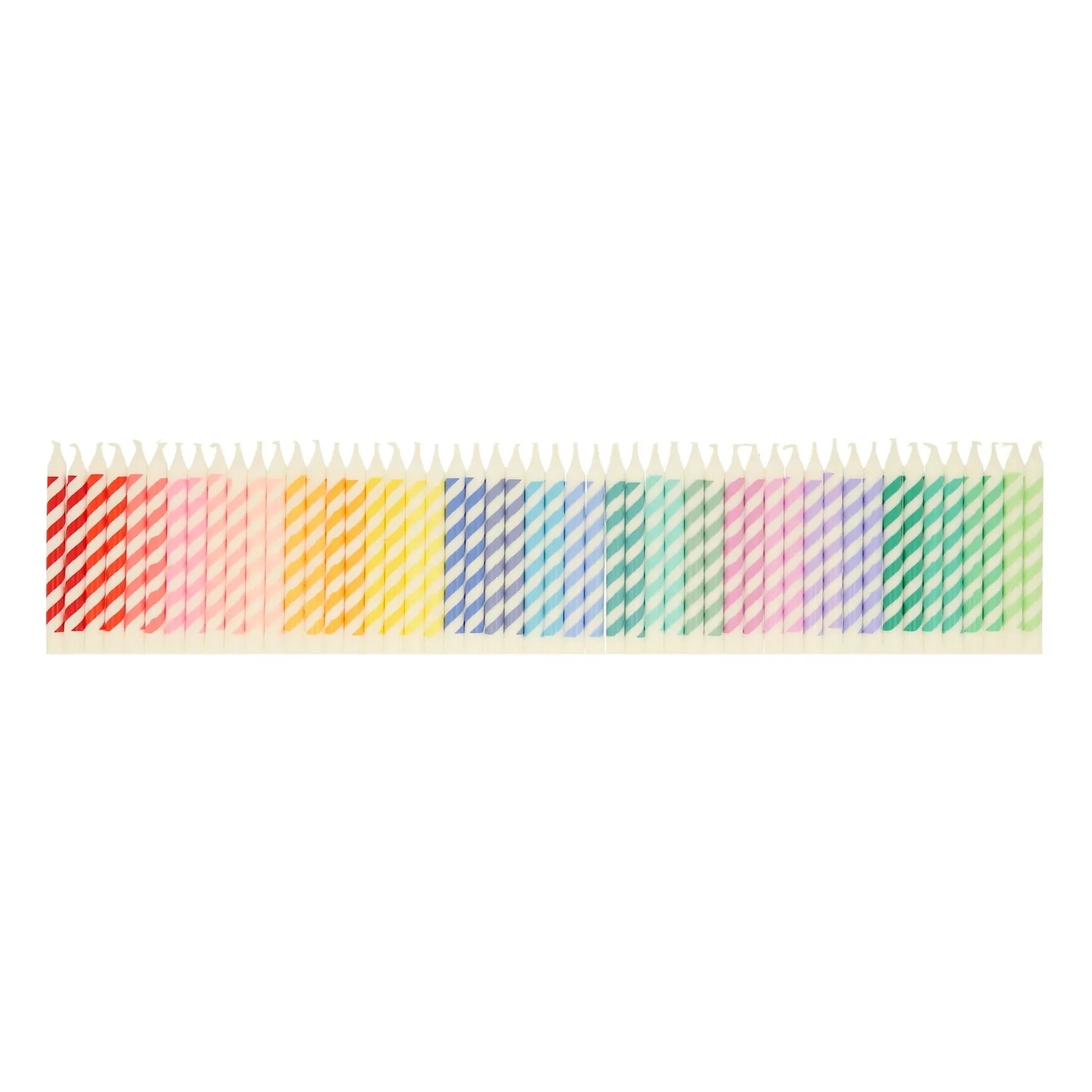 Meri Meri - Gestreifte Geburtstagskerzen - 50er-Set
