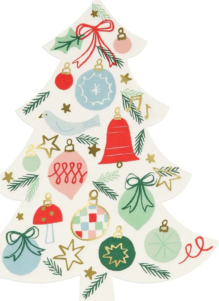 Meri Meri - Tannenbaum-Servietten - 16er Set