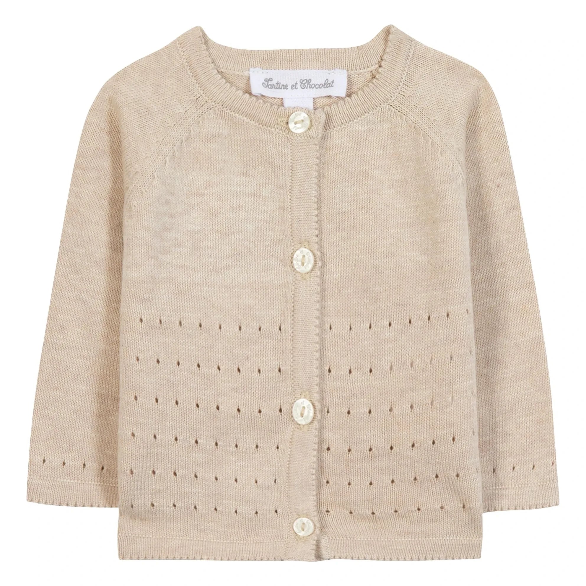 Tartine et Chocolat - melierte Strickjacke | Beige
