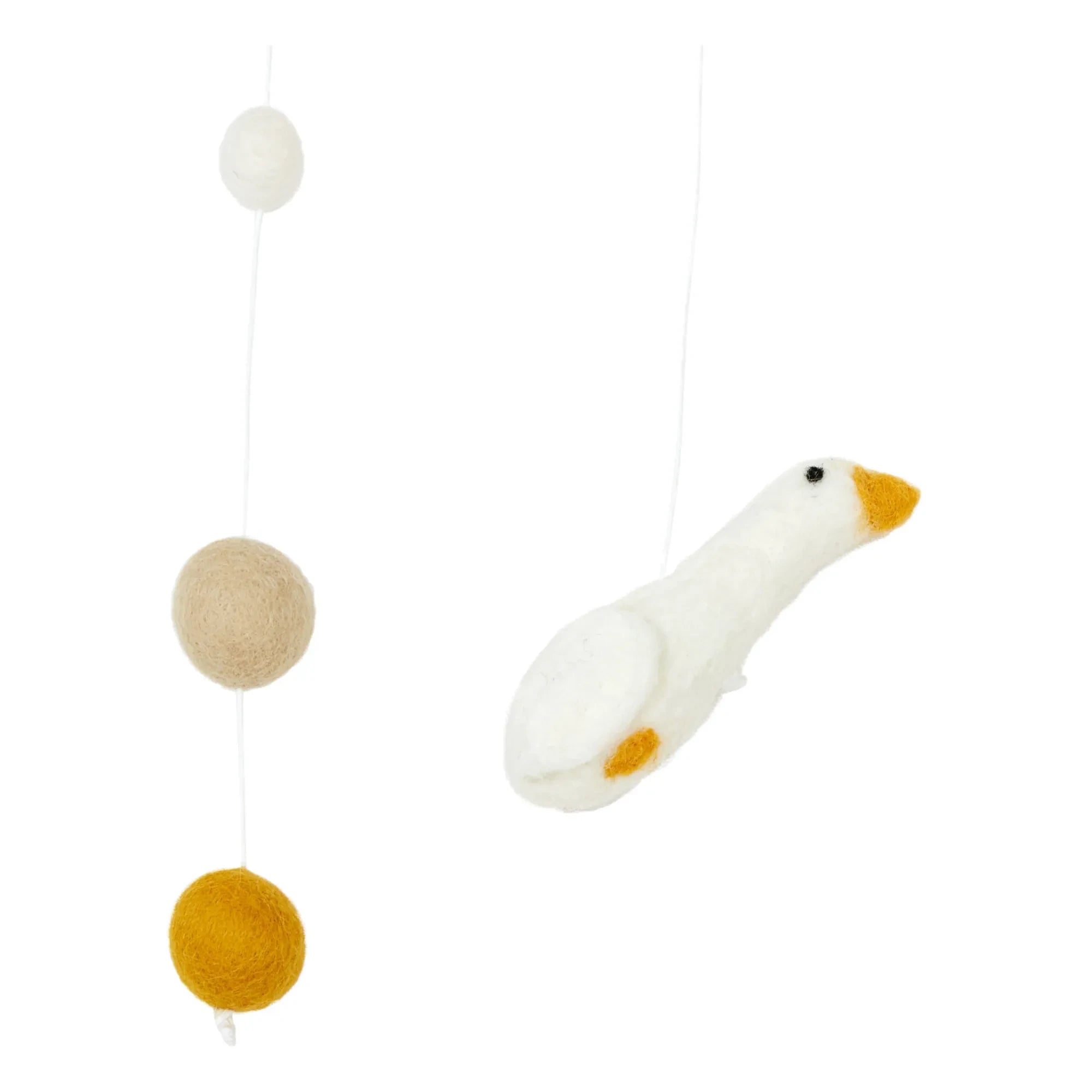 Ruhig – Wandmobile „Gänse“ | Weiß