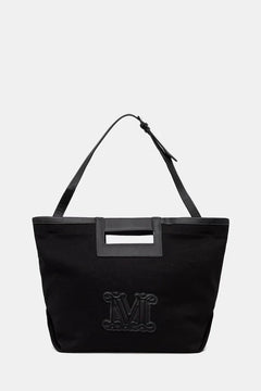 Max Mara Beachwear kadın pamuklu plaj çantası ECRU