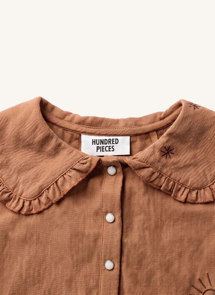 Hundred Pieces - Candy Stars Bluse | Braun