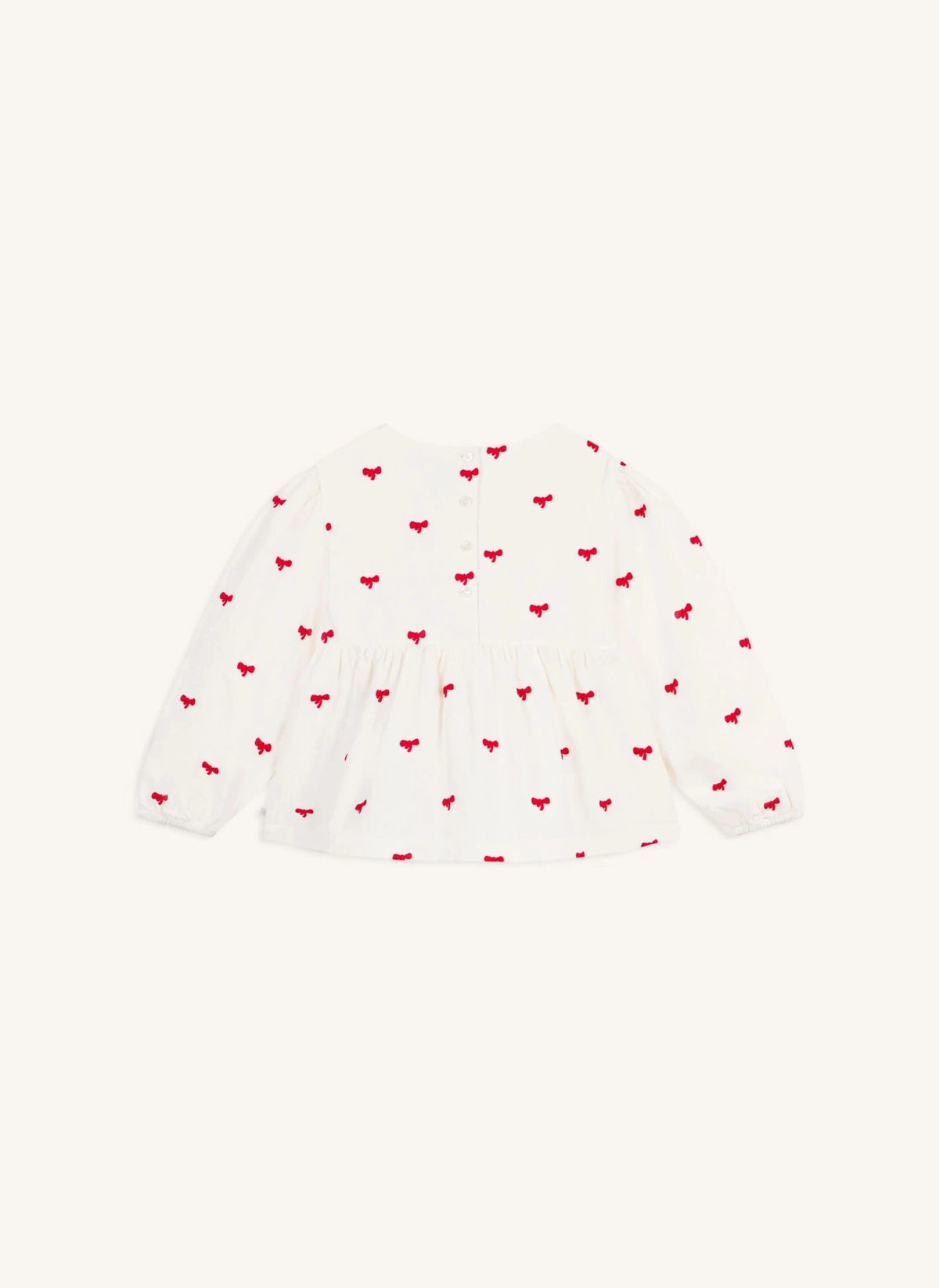 Petit Bateau - Organik Pamuklu Düğümlü Bluz | Ekru
