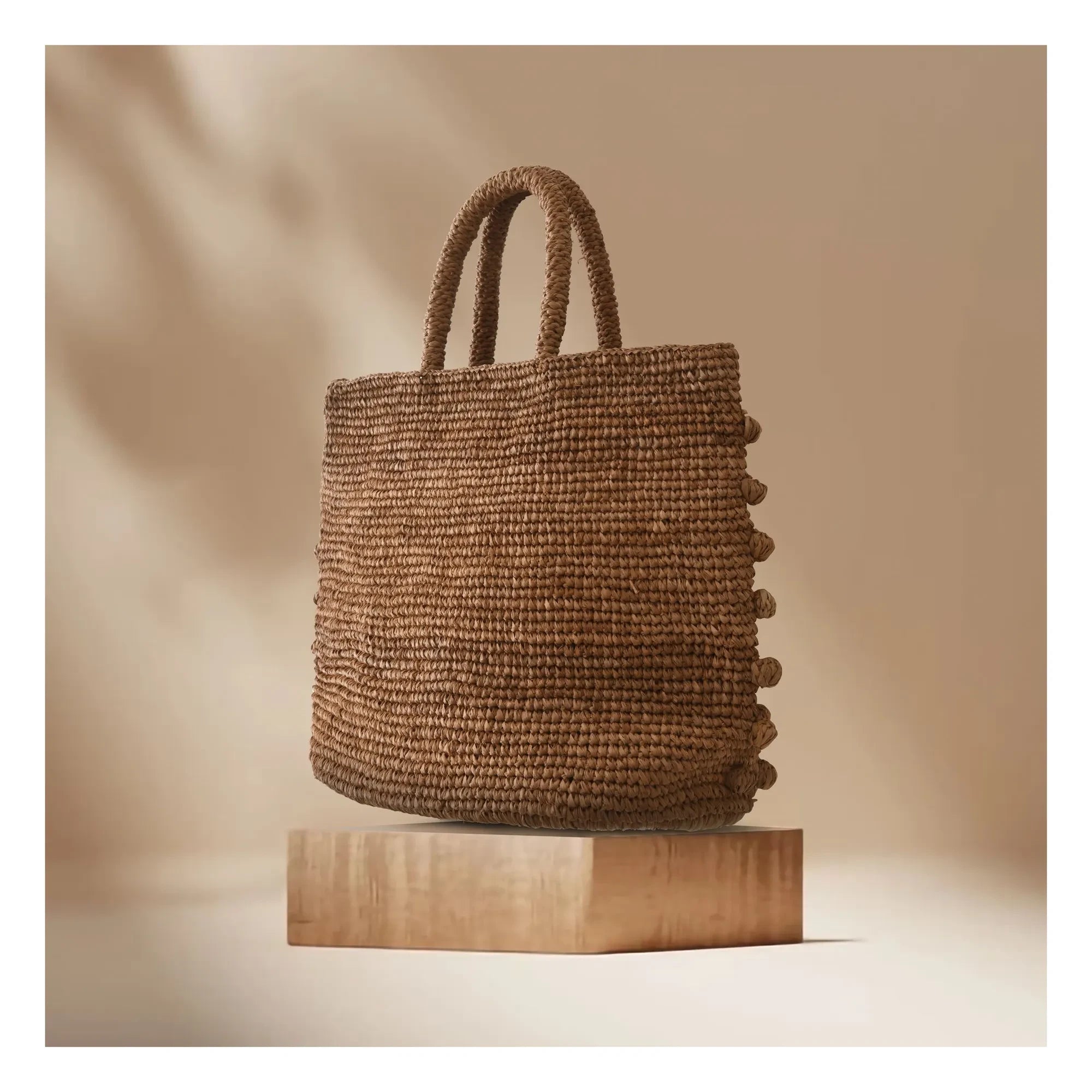 Camalya - Nemena Raffia Tasche | Sand