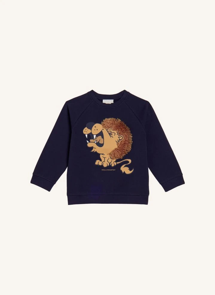 Stella McCartney Kids - Löwen-Sweatshirt | Dunkelblau