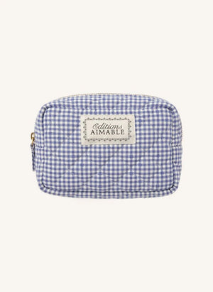 Editions Aimable - Tuscany Pflege Tasche | Blau Vichy Baumwolle