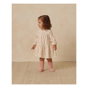Quincy Mae - Bio-Baumwoll Blumenkleid | Elfenbein