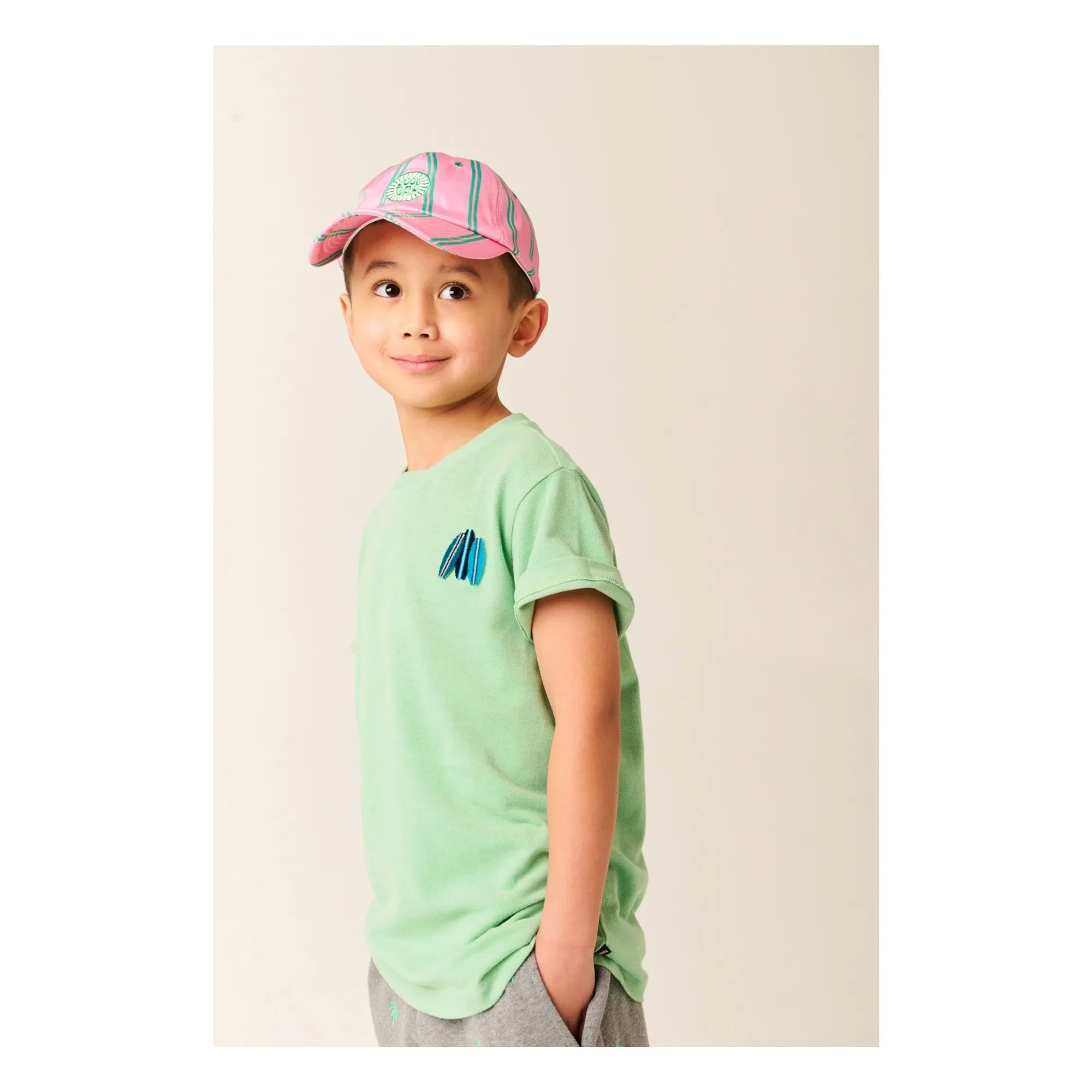 Tumble N'Dry – Gestreifte Mütze „Good Day“ | Rosa
