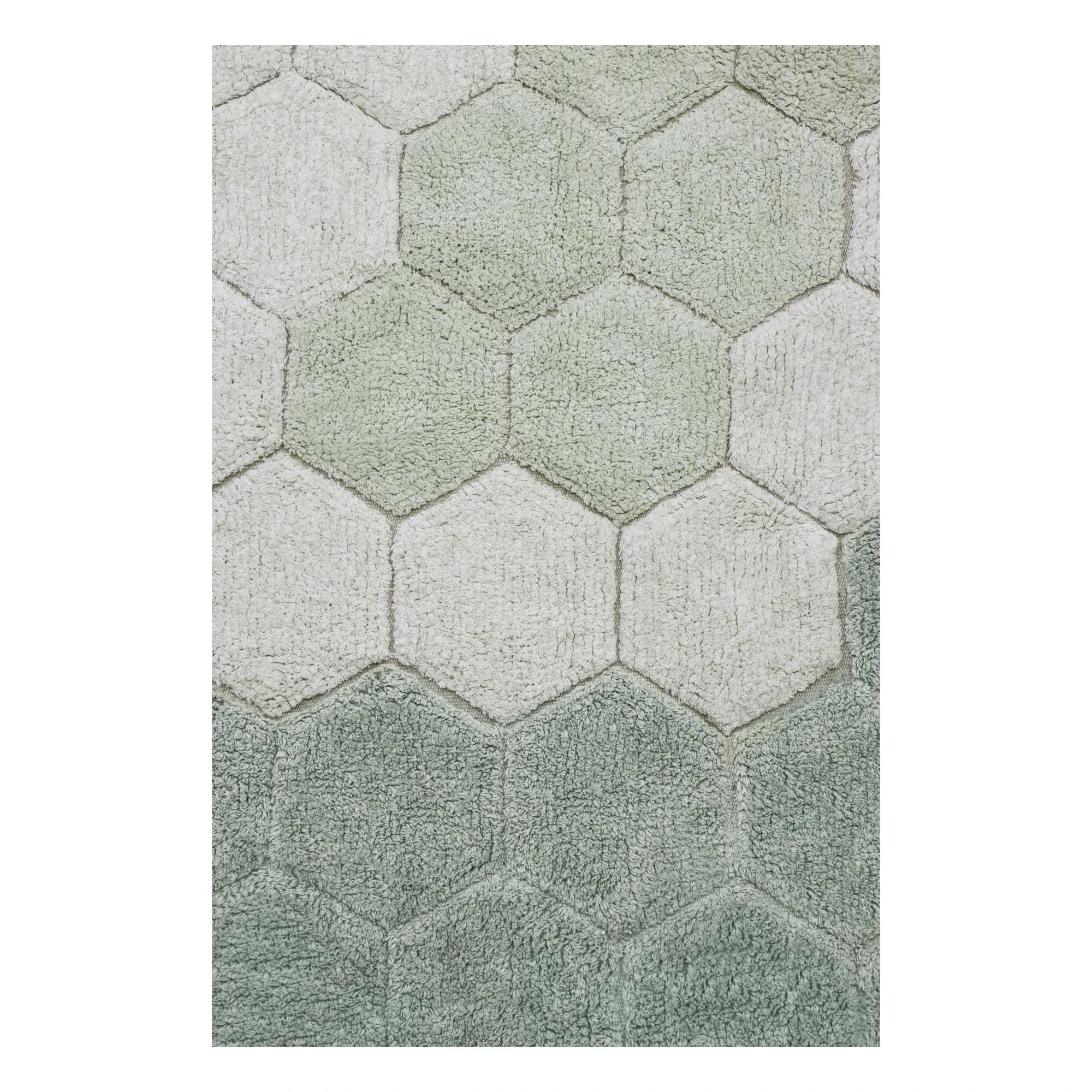 Lorena Canals - Teppich Honeycomb rund | Grau blau
