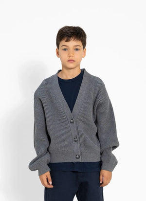 Smallable Kid - Harcourt Organischer Baumwollpullover | Grau meliert