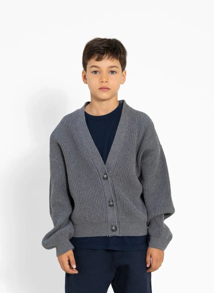 Smallable Kid - Harcourt Organischer Baumwollpullover | Grau meliert
