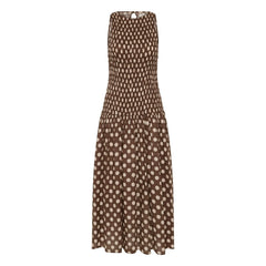 Faithfull the Brand – Luisa Baumwoll-Pünktchenkleid | Chocolate