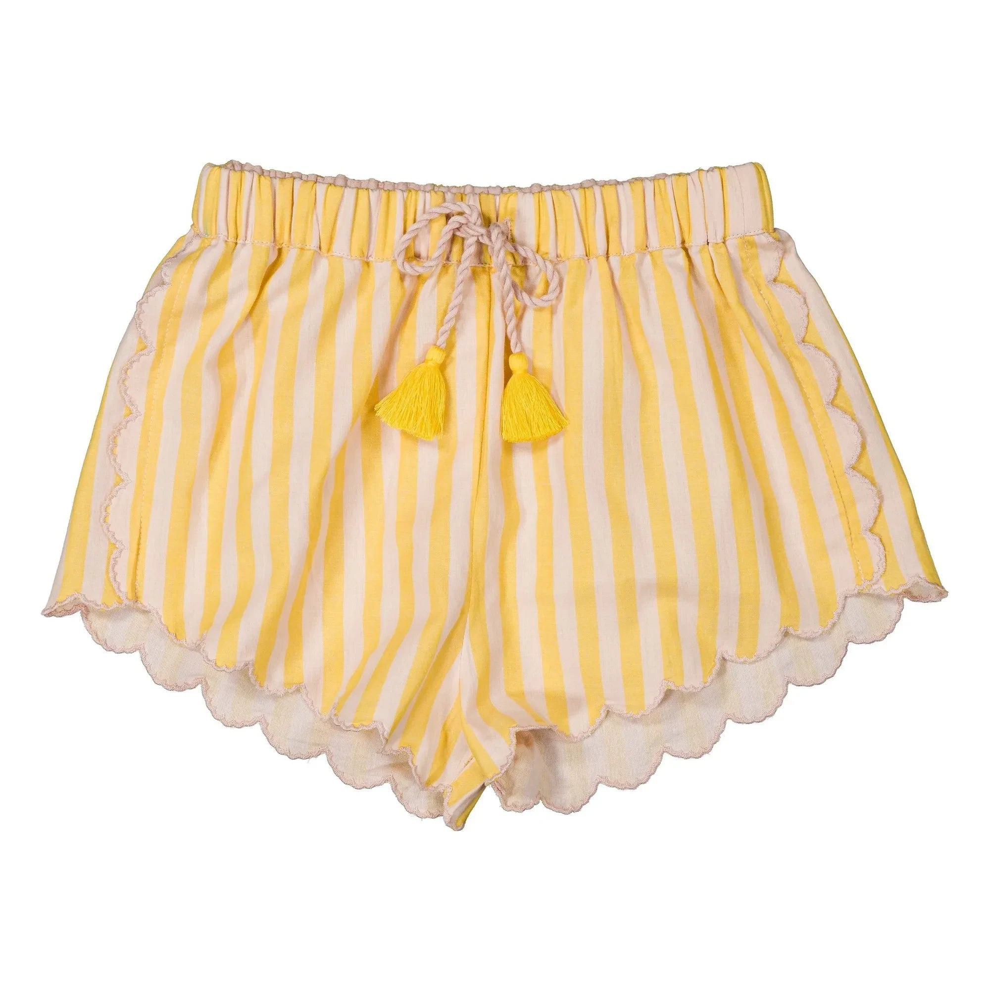 Louis Louise - Kalea Gestreifte Rüschen Shorts | Gelb