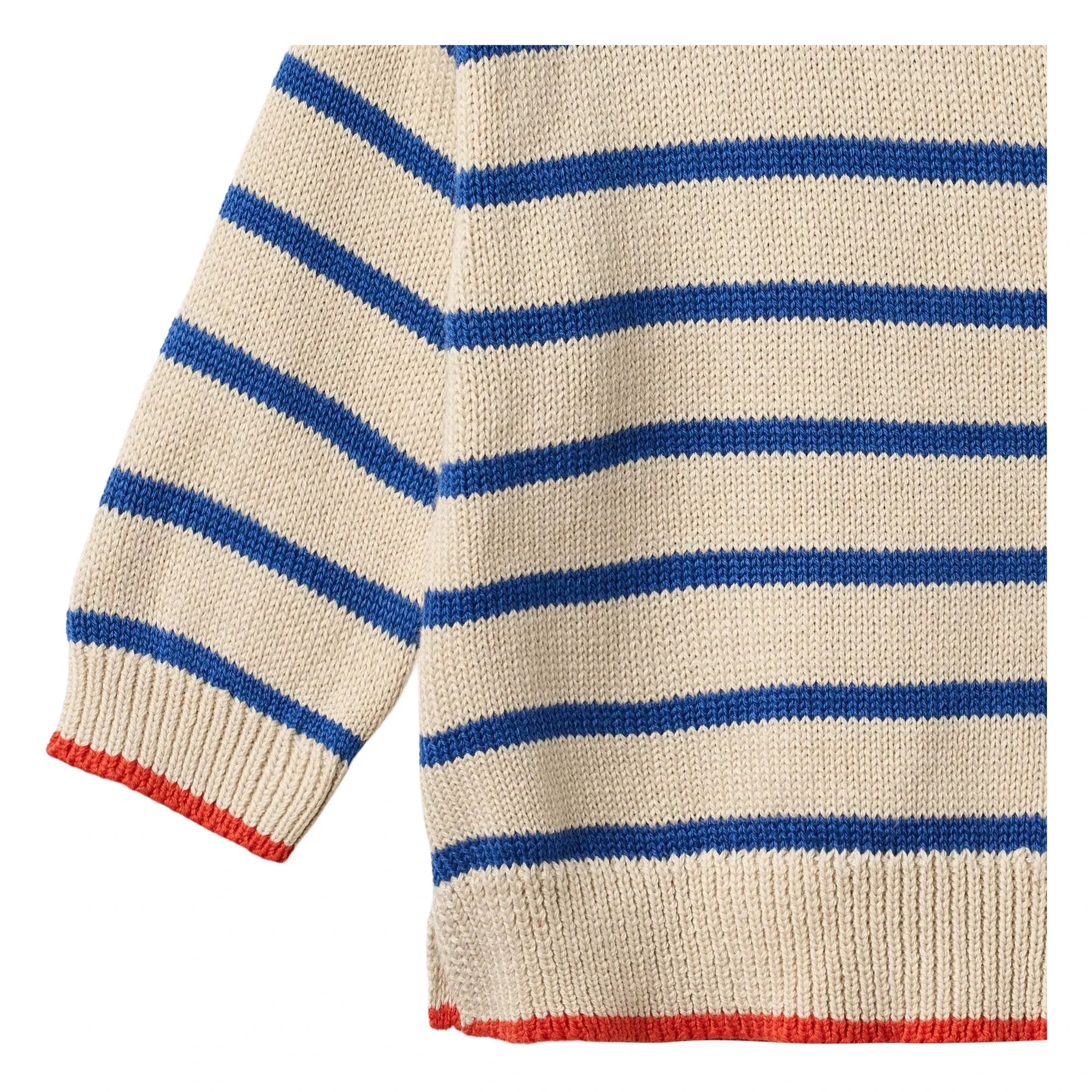 Wheat - Morgan Bio-Baumwoll-Pullover mit Streifenmuster | Blau