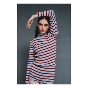 Bobo Choses – Gestreifter Pullover aus Bio-Baumwolle und Merinowolle | Hellblau
