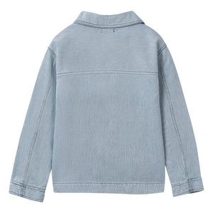 Cozmo - Denim Ridge Gestreiftes Overshirt | Hellblau