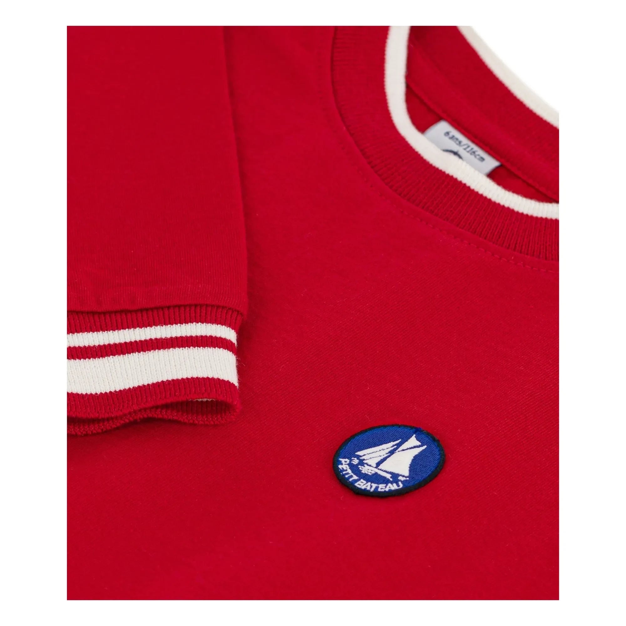 Petit Bateau - Tişört Sweat Organik Pamuk | Kırmızı