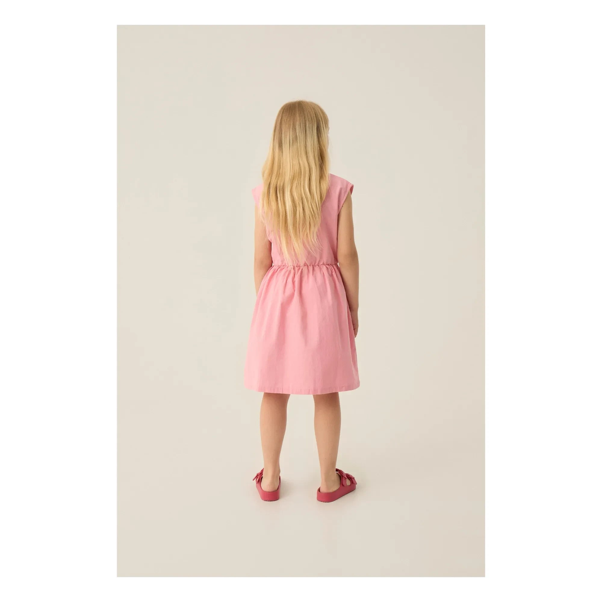 The Campamento - Mi-Long Geblümtes Kleid | Zuckerrosa