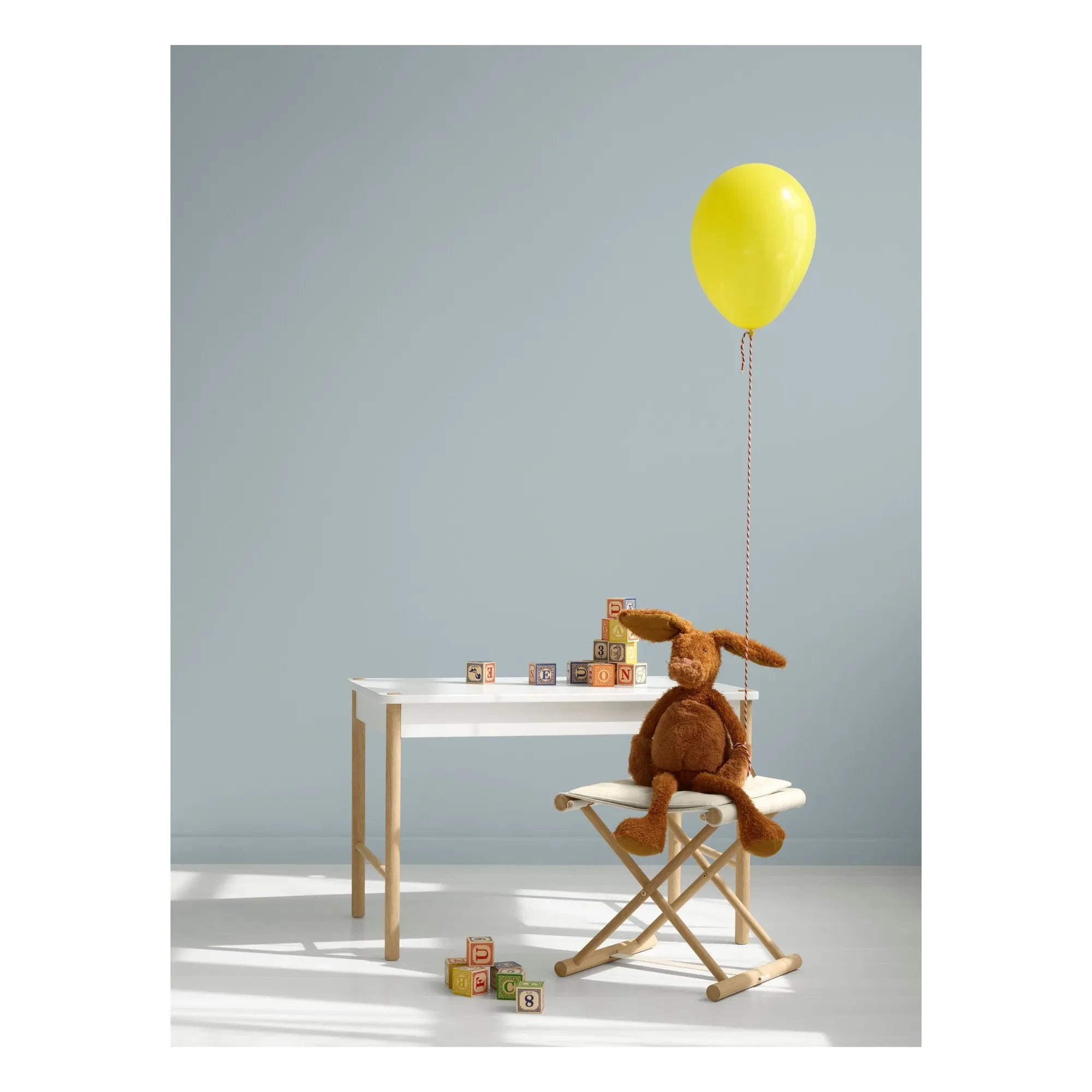 Oliver Furniture - Meşe ve kanvastan Camp çocuk taburesi