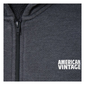American Vintage - Doven Zip-Sweatshirt | Meliert Kohlegrau