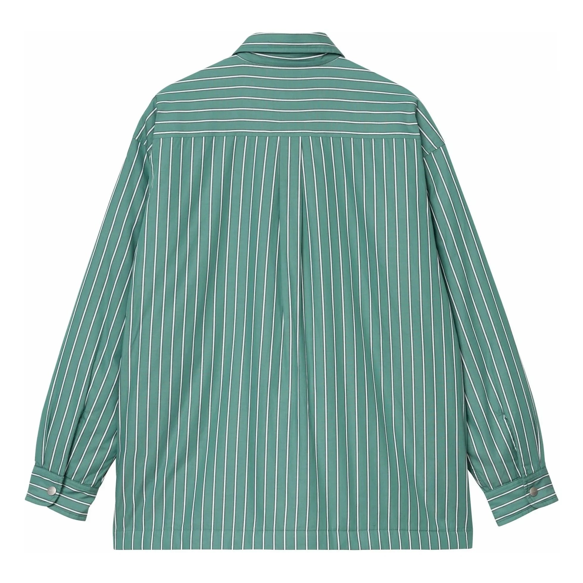 Carhartt WIP - Gestreiftes Grimsby Overshirt aus Baumwollpopeline | Grün