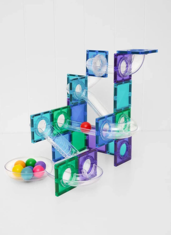 Connetix - Regenbogen | 114-teiliges Glänzendes Kugelrennen-Set